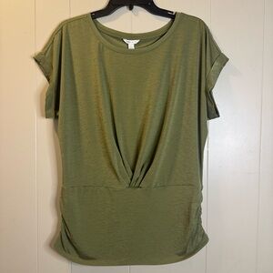 Cato Women’s Top Green Size L Short Sleeve